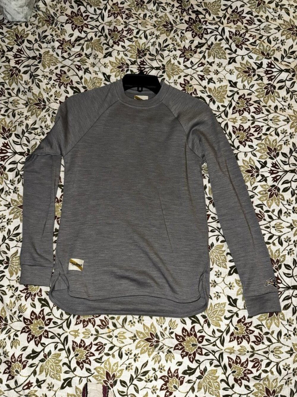 Tracksmith New England Crewneck Womens XS Merino Gray Pullover Athletic Running